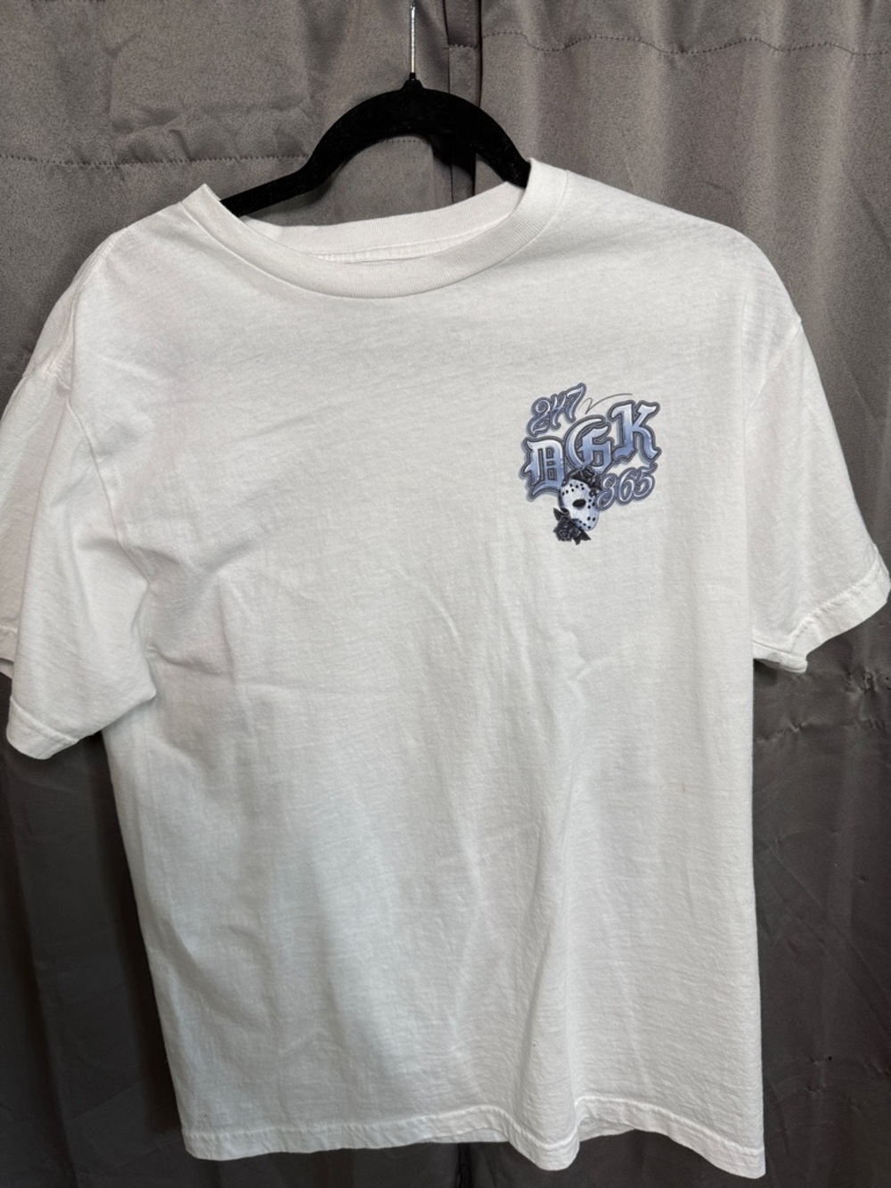 DGK White Short Sleeve Tee with Blue Logo